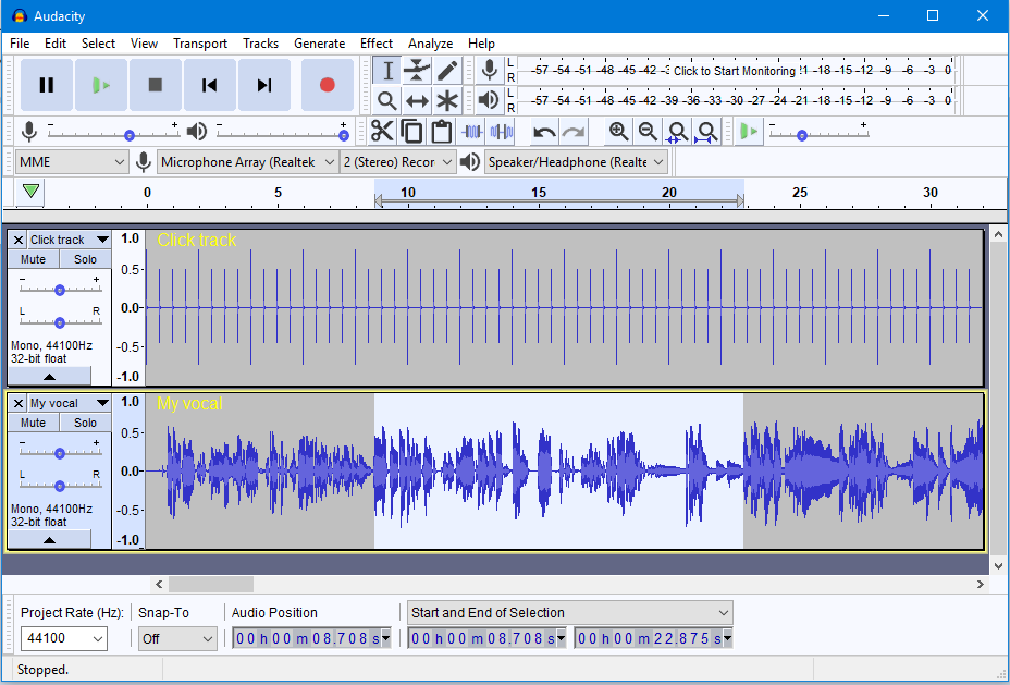 best vocal recording software free windows